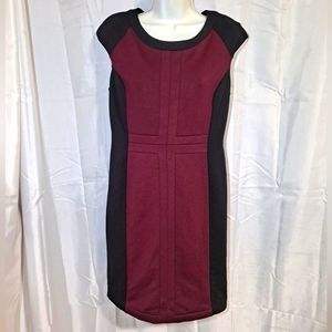 "NWT" Premise Dresses Persia Women's Size 12P Petite Burgundy/Black Sleeveless